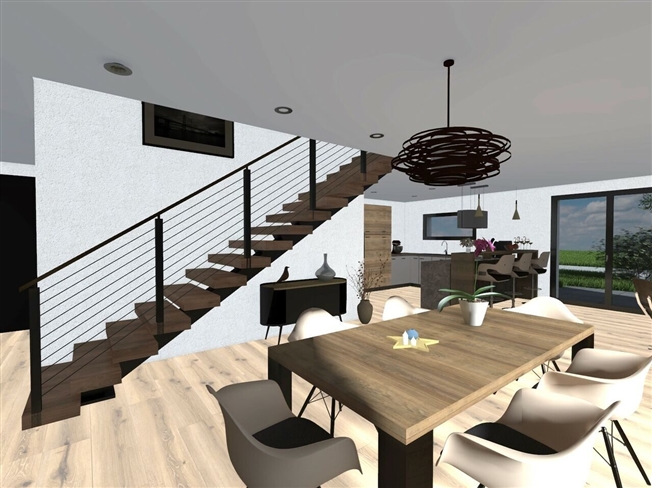 Zum Verkauf befindet sich eine moderne Doppelhaushälfte mit 6 Zimmern im Bau in Courgenay -  Bild 4