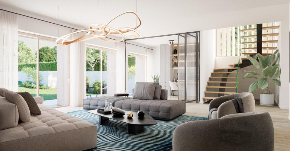 Projet de 3 belles et grandes villas HPE - Maison contiguë 7 pièces - image - 11