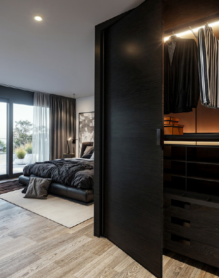 Neubauprojekt Cube: Exklusive Attikawohnung - Schlafzimmer Visualisierung