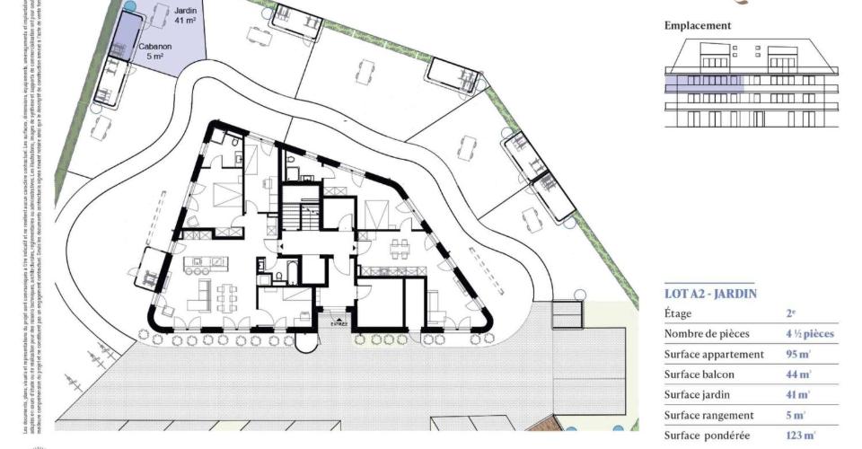 Appartement neuf de 4.5 pièces au 2e étage avec balcon et jardin privatif - Appartement 4.5 pièces - image - 3