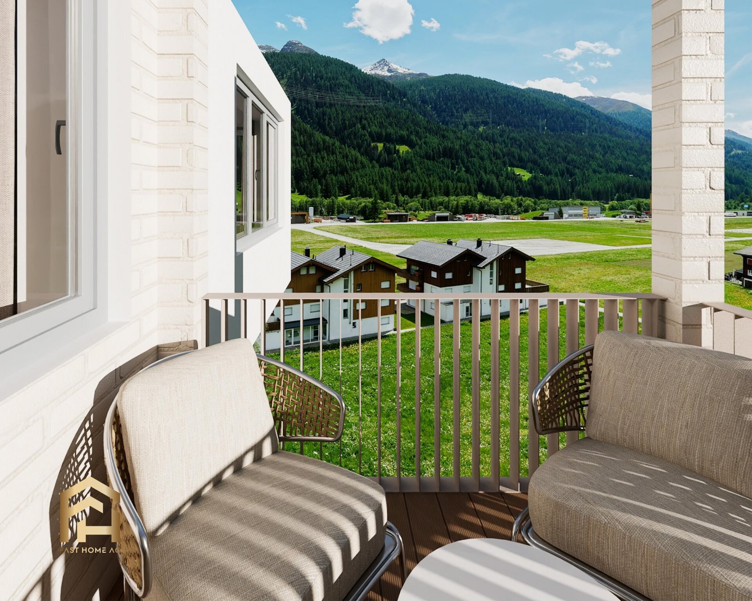 2.5-ZWG mit Nordausrichtung im sonnigen Ulrichen - Balkon