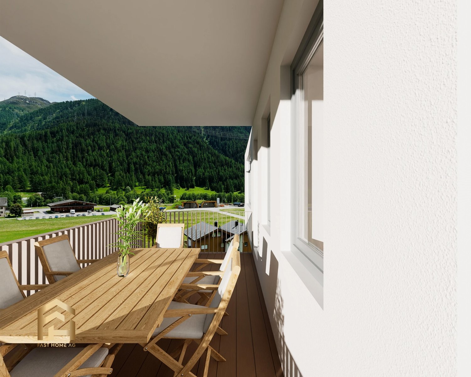 Erstwohnsitz: Attraktive 4.5-ZWG im sonnigen Ulrichen - Balkon