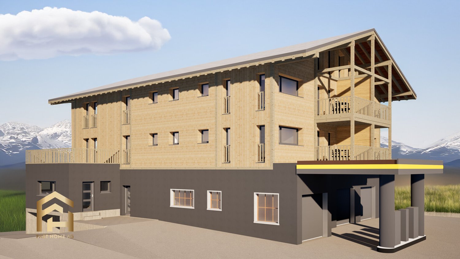 Dachgeschosswohnung mit Süd-Westaurichtung im sonnigen Ulrichen - Süd-Westansicht