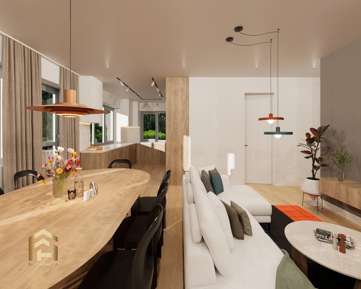Dachgeschosswohnung mit Süd-Westaurichtung im sonnigen Ulrichen - Wohnzimmer