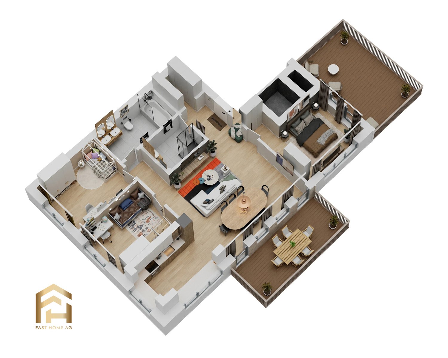 Dachgeschosswohnung mit Süd-Westaurichtung im sonnigen Ulrichen - Ansicht 2