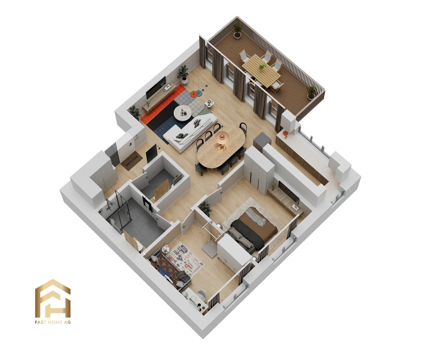 3.5-Zimmerwohnung mit Westausrichtung in Ulrichen - Ansicht 1