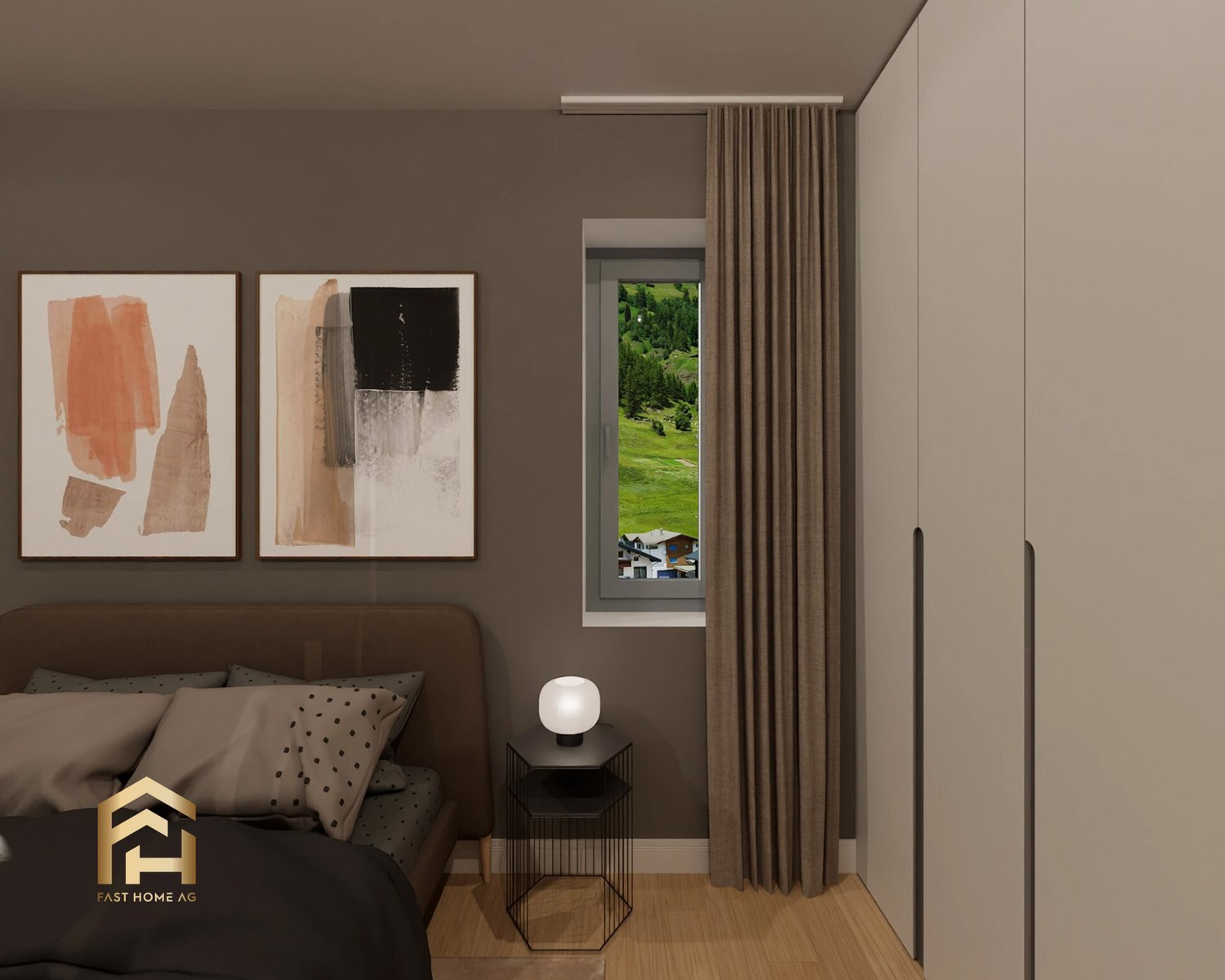 2.5-ZWG mit Ostausrichtung im sonnigen Ulrichen - Schlafzimmer