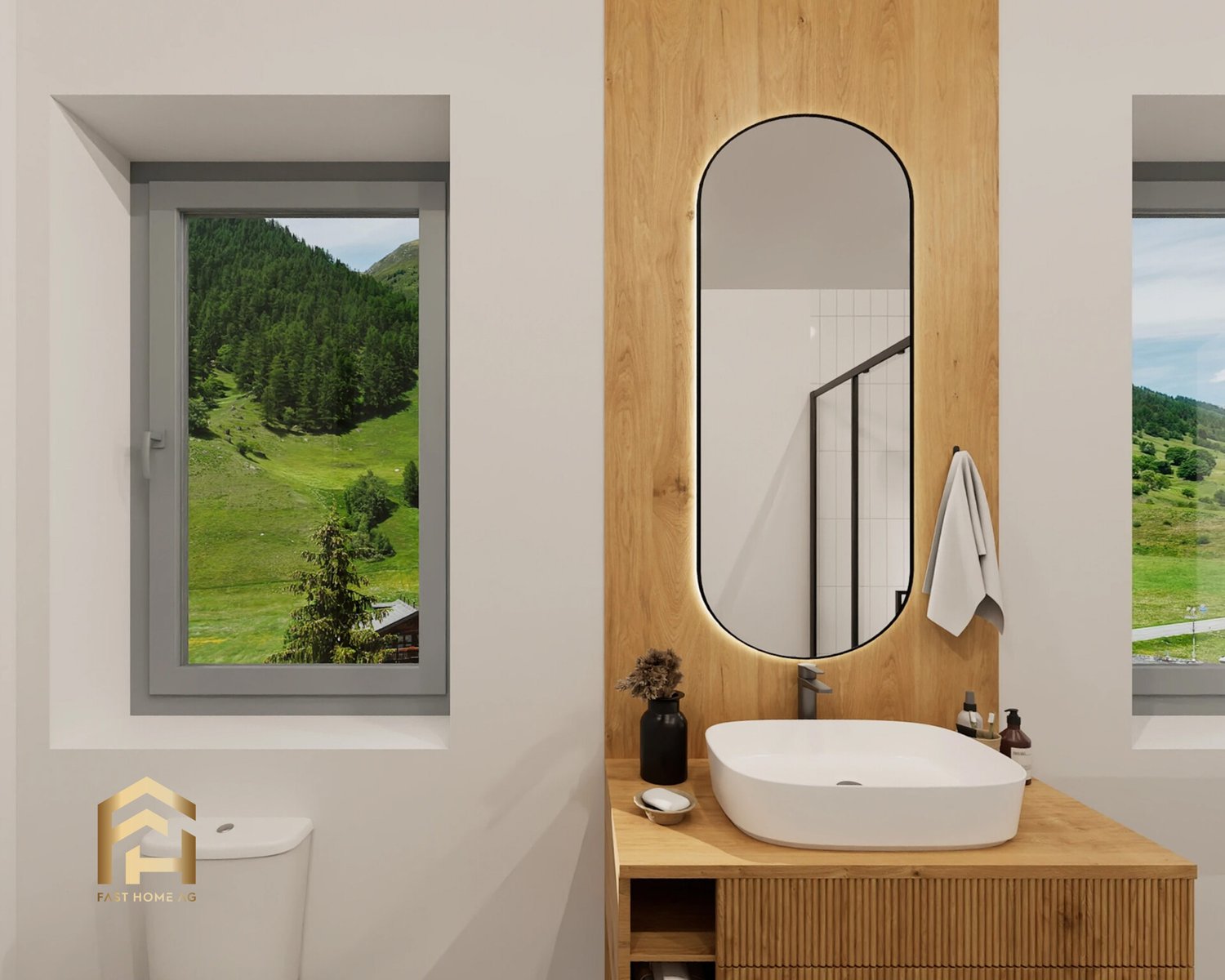 2.5-ZWG mit Ostausrichtung im sonnigen Ulrichen - Badezimmer