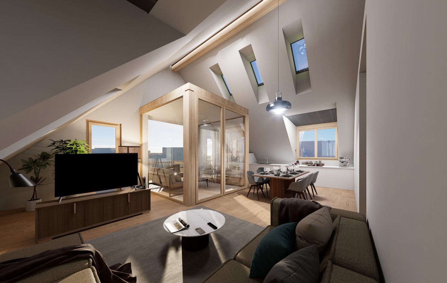 Neubauprojekt! Moderne Eigentumswohnung in Möhlin - Bild Wohnzimmer DG