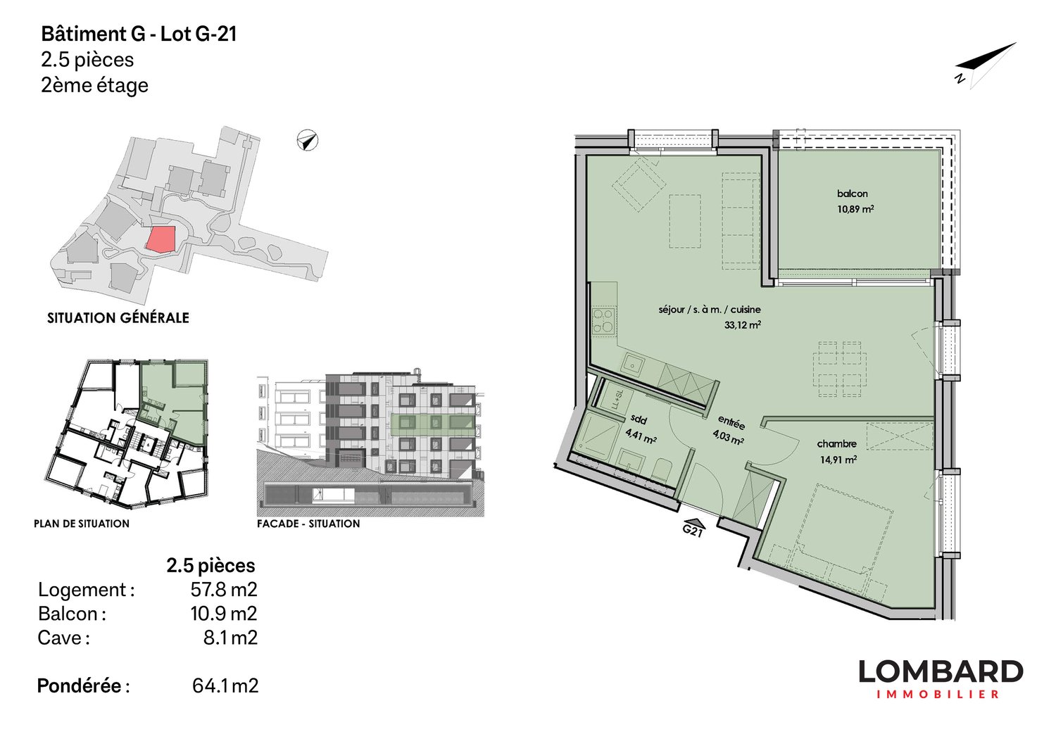 ***RÉSERVÉ*** Appartement de 2.5 pièces au 2ème étage -  Bild 6
