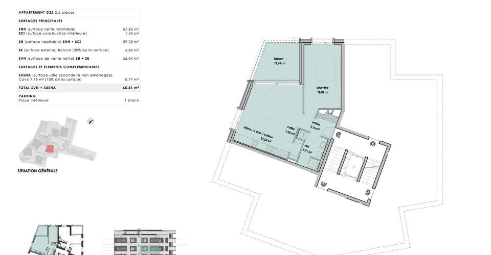 Un écrin de verdure proche de la gare - Appartement 2.5 pièces - image - 4