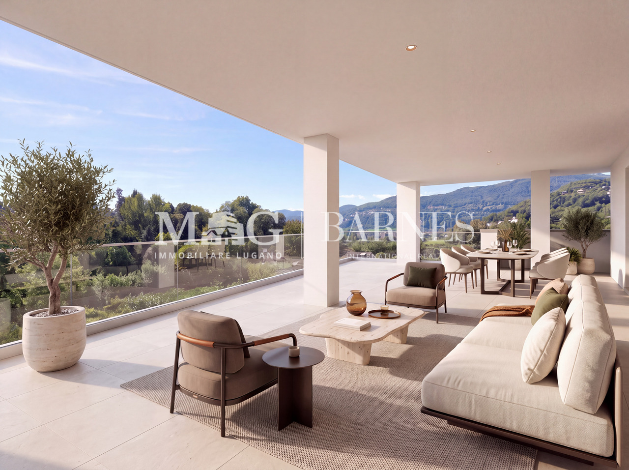 Collina d'Oro: nuovo attico con 190 m² di terrazze -  Bild 1