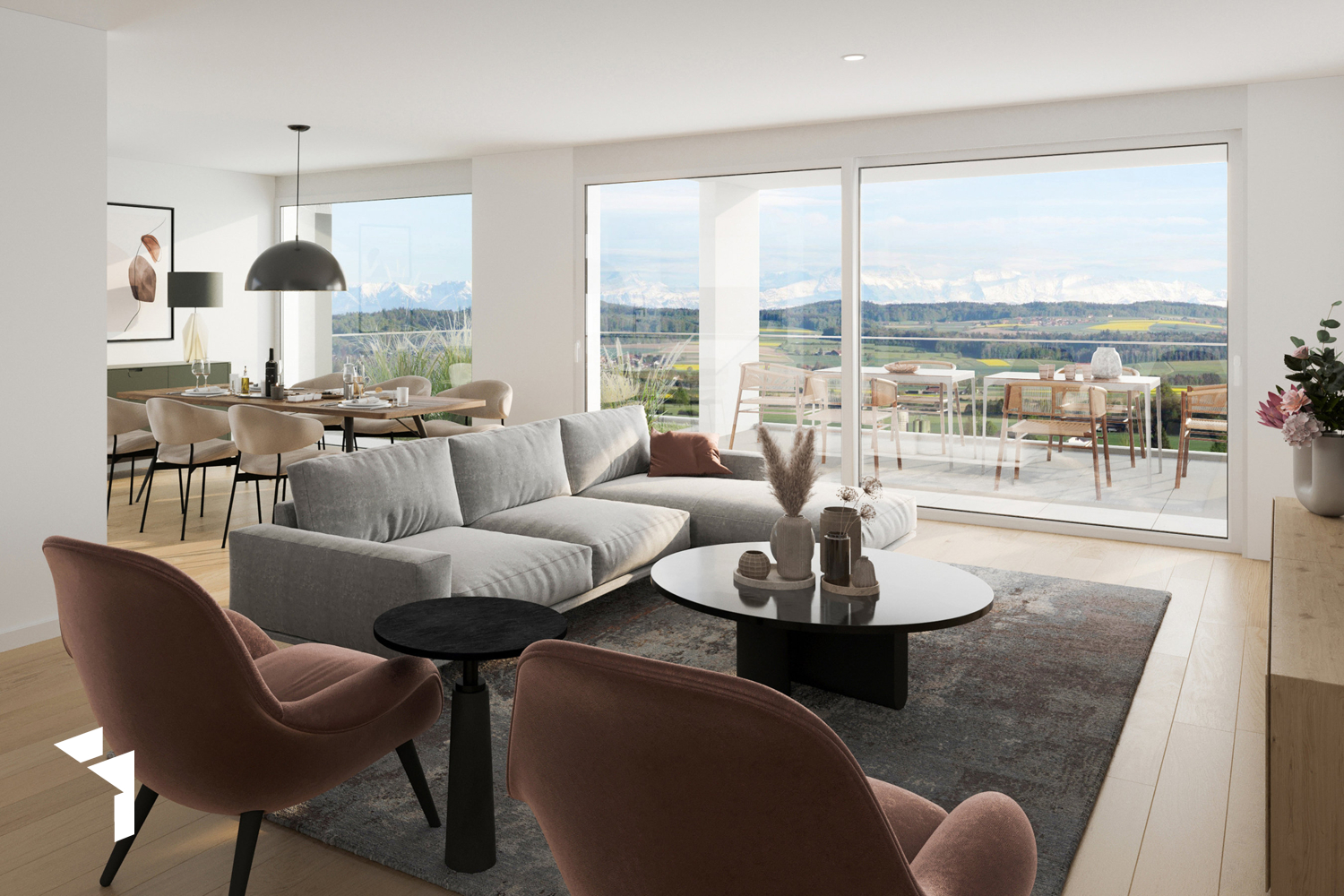 Fehr Immobilien - Moderne 5.5-Zimmer-Terrassenhäuser mit Panorama - 9200_TRH_Rentalbau_Grünweg 10_2543_Lengnau_1
