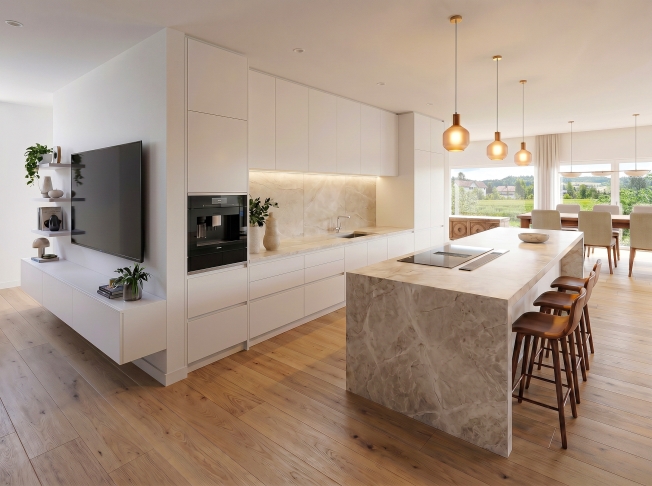 Exklusives 6.5-Zimmer Neubau-Reiheneinfamilienhaus B.1 mit hochwertigem Ausbau  Oberkulm AG -  Bild 2