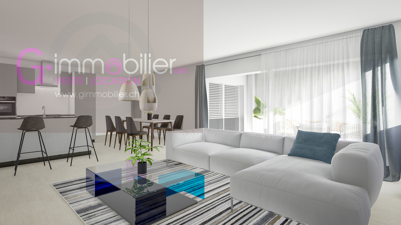 Appartement de 2,5 pièces de 80m2 au 1er étage avec loggia de 13m2 -  Bild 2