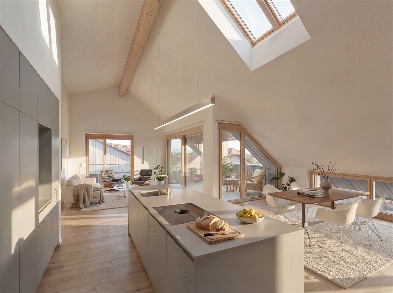Appartement neuf de 4.5 pièces en attique à vendre à Neyruz -  Bild 1