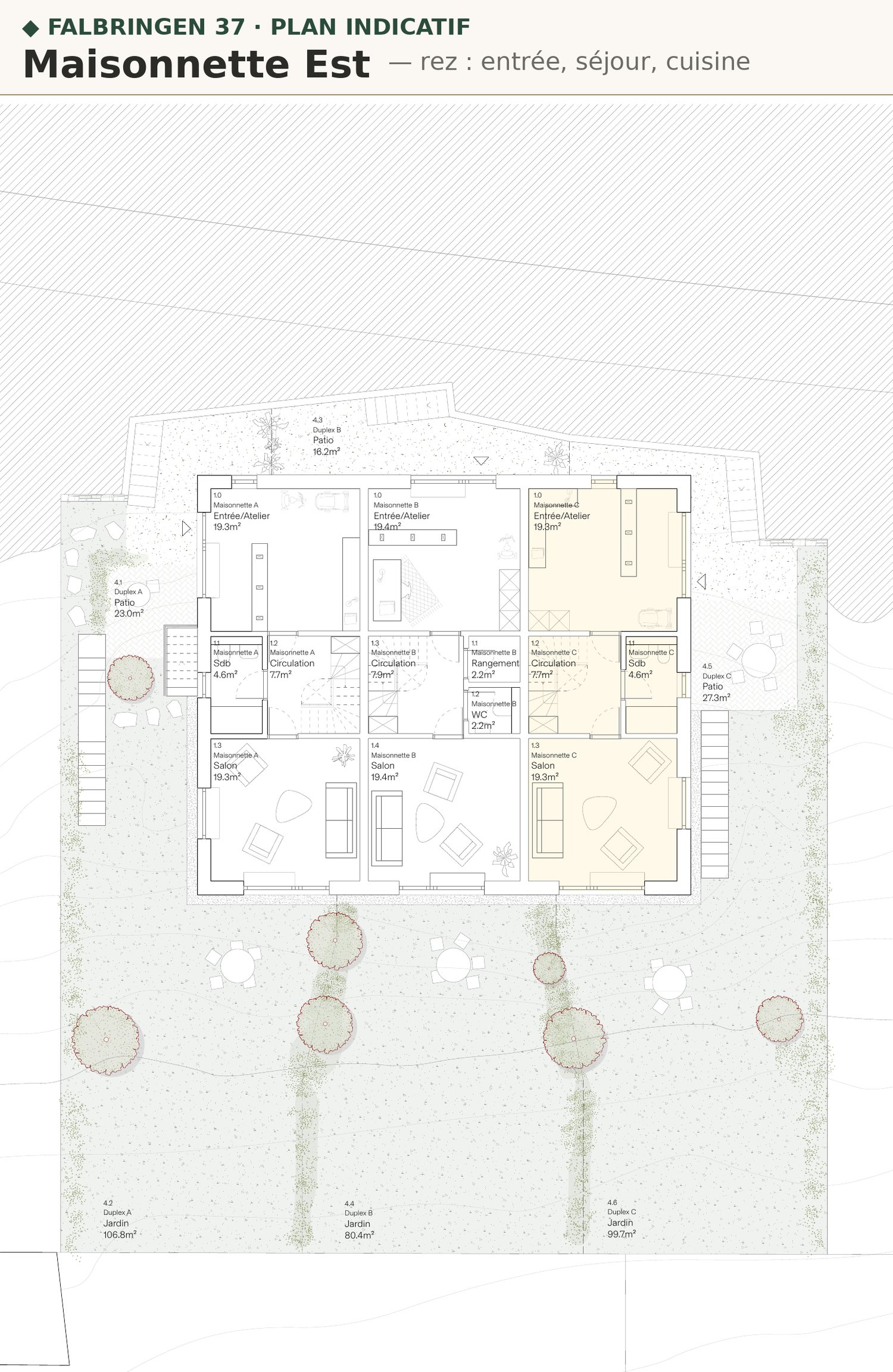 Maisonnette 5.5 pièces, jardin privatif de 127 m² — construction bois neuve, Biel/Bienne -  Bild 11