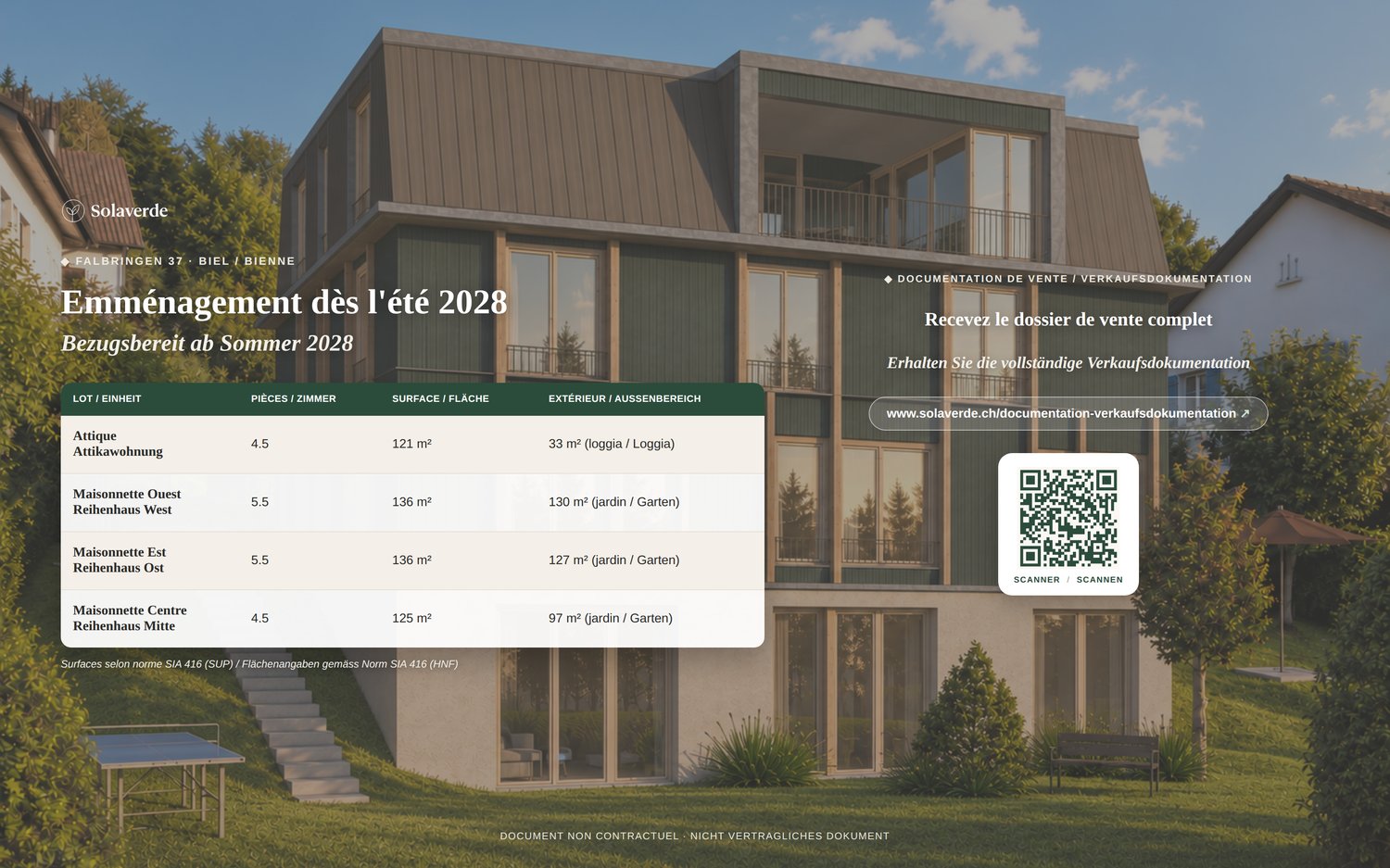 Maisonnette 4.5 pièces avec jardin privatif — construction bois neuve, Biel/Bienne -  Bild 9
