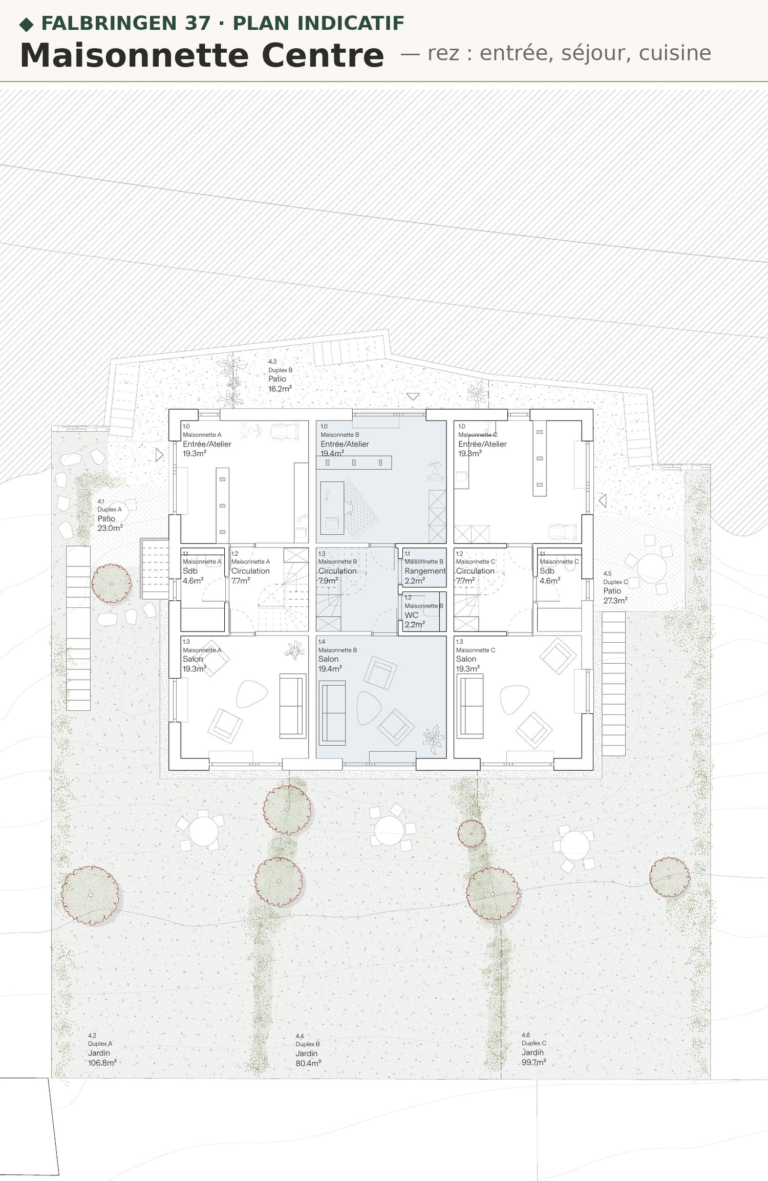 Maisonnette 4.5 pièces avec jardin privatif — construction bois neuve, Biel/Bienne -  Bild 11