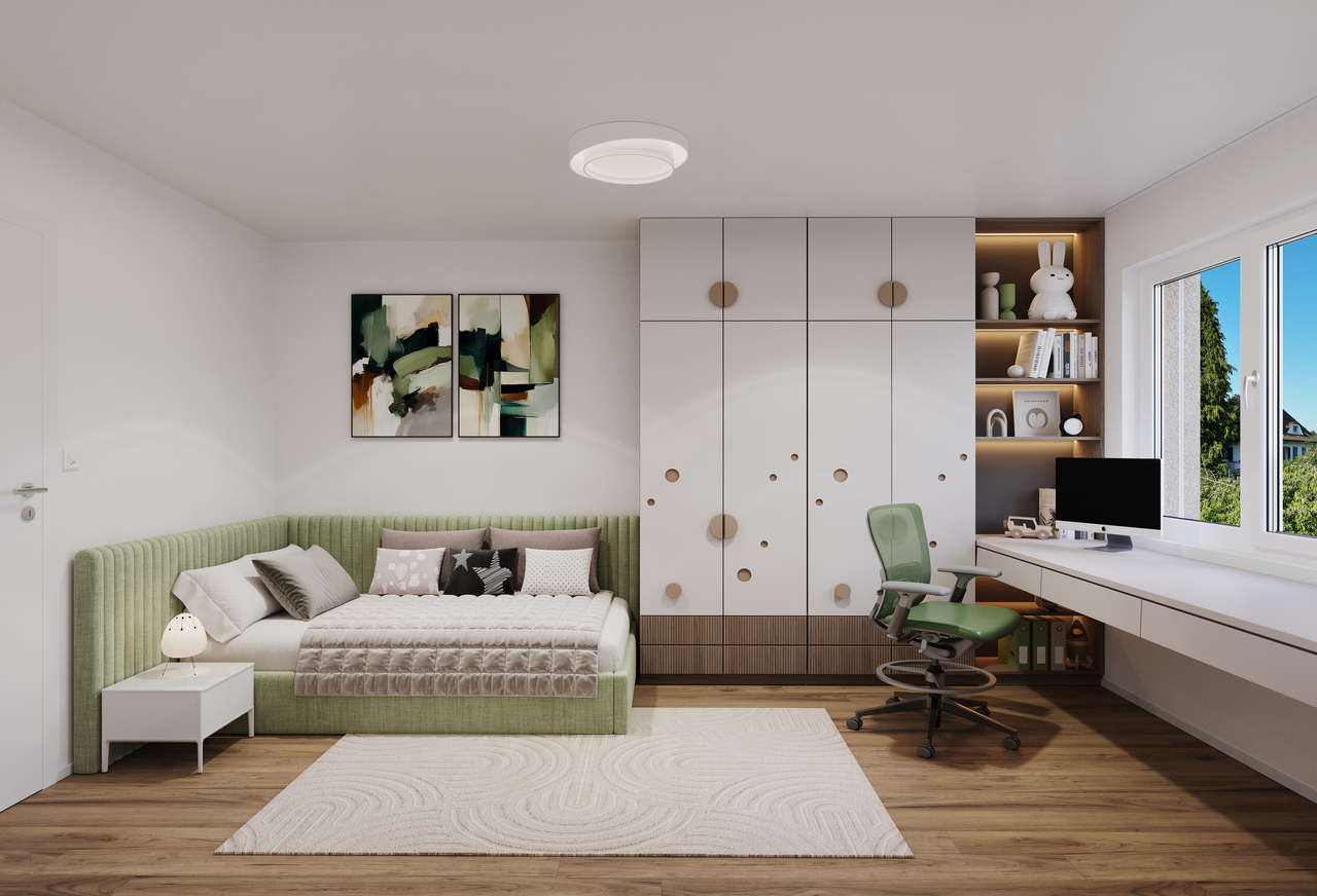 4.5 Z.-Wohnung C/D, im OG, 122m² Netto-Wohnfläche und 38m² Balkon - Zimmer 2