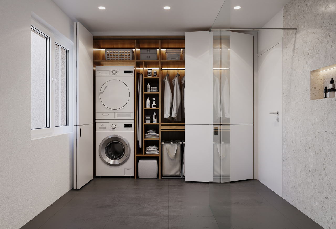 4.5 Z.-Wohnung C/D, im OG, 122m² Netto-Wohnfläche und 38m² Balkon - WC-Waschen