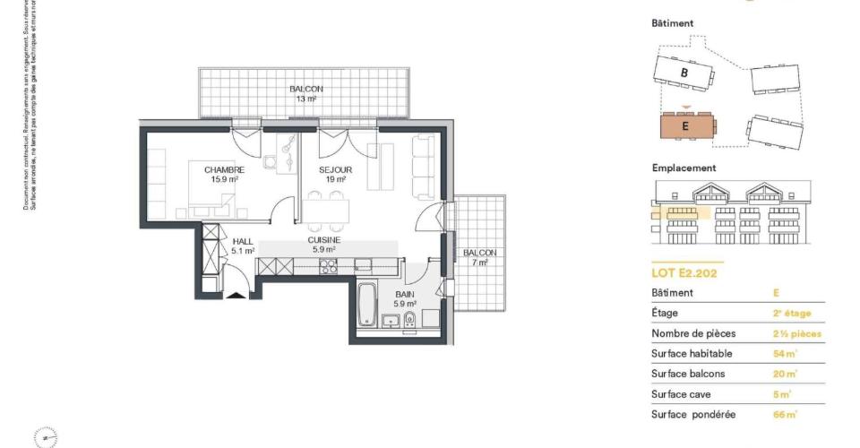 Nouvelle promotion : Appartement de 2.5 pièces avec balcons - Appartement 2.5 pièces - image - 10