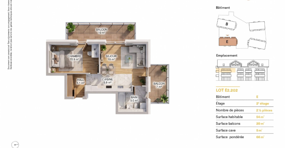 Nouvelle promotion : Appartement de 2.5 pièces avec balcons - Appartement 2.5 pièces - image - 11