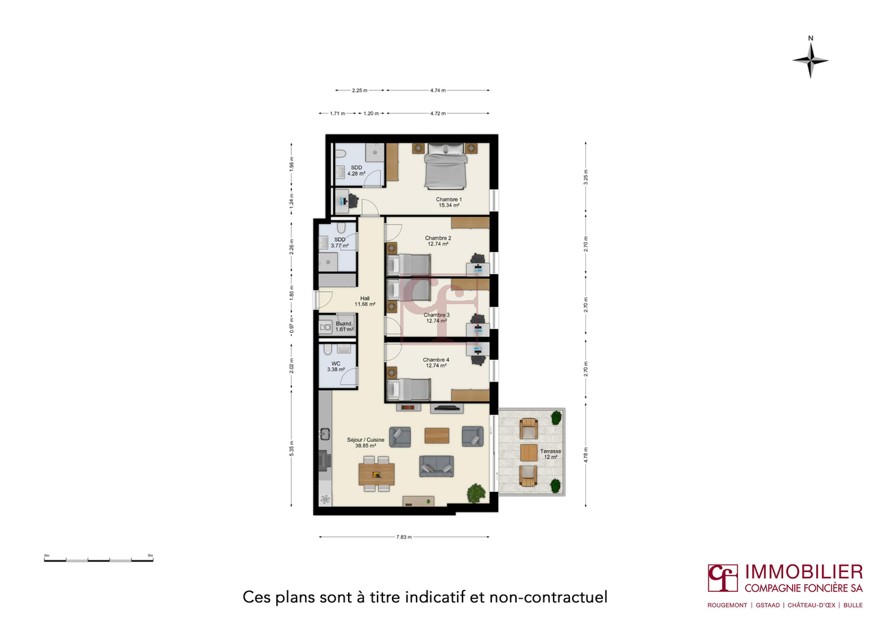 Siviriez - 5.5 pièces avec jardin privatif et cave de 16 m² -  Bild 13
