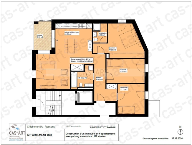 Los B3 Wohnung 4,5 qm, Vaulruz -  Bild 7