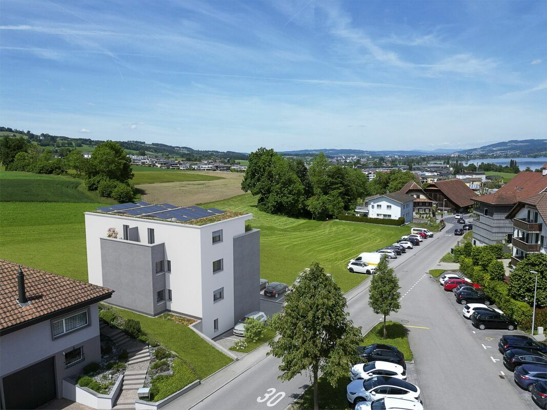 4½-Zimmer-Gartenwohnung an hervorragender Lage - Visulisierung Ansicht Südost