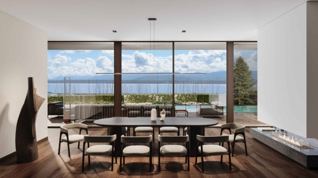 Außergewöhnliche Villa am See – Spiegelpool und Wellnessbereiche -  Bild 6