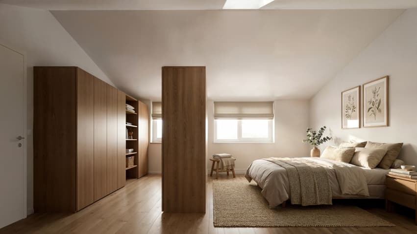 Belle maison contigüe à construire (villa A) - Chambre parentale avec option "dressing"