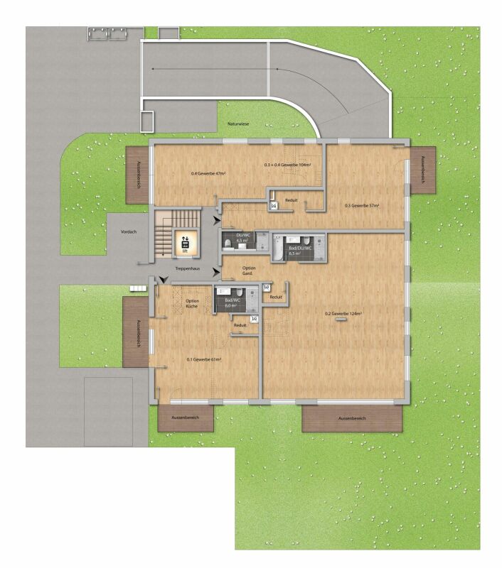 Upgrade your Living! 4½-Zimmer-Attikawohnung mit hohem Ausbaustandard und vielen Extras - Situationsplan / Erdgeschoss