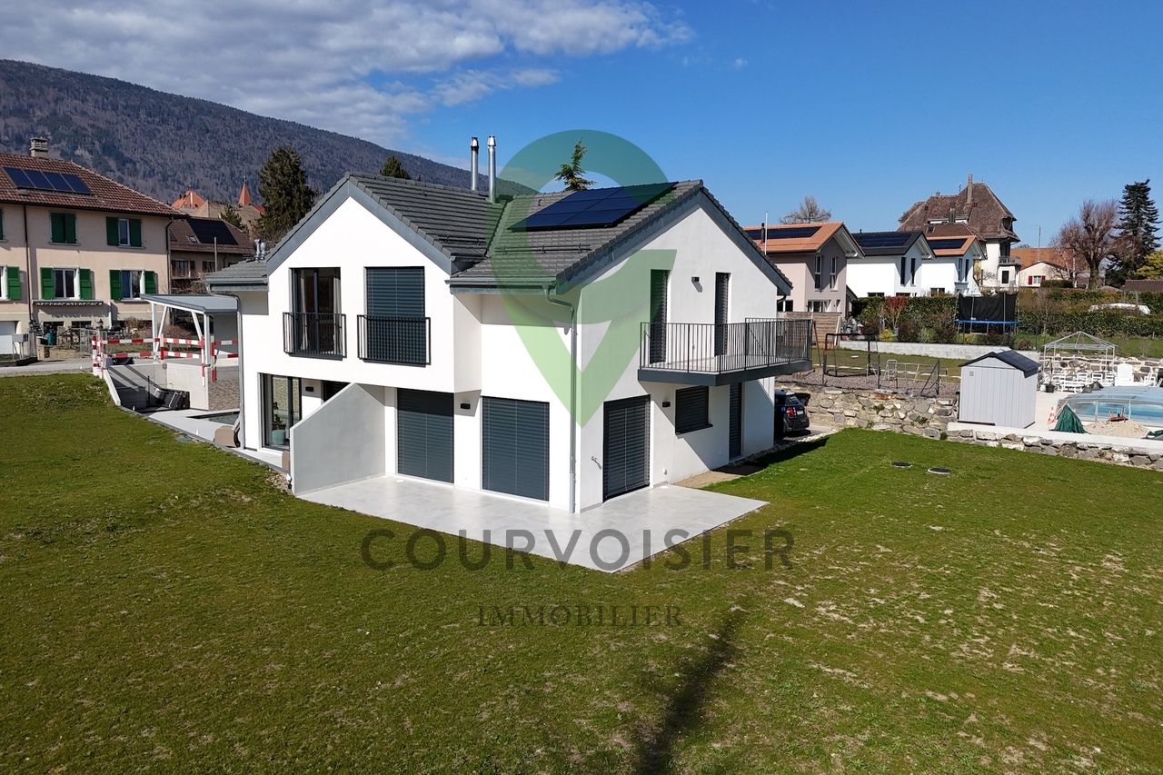 Magnifique villa jumelle neuve avec panorama sur la chaîne des Alpes - Bild 1