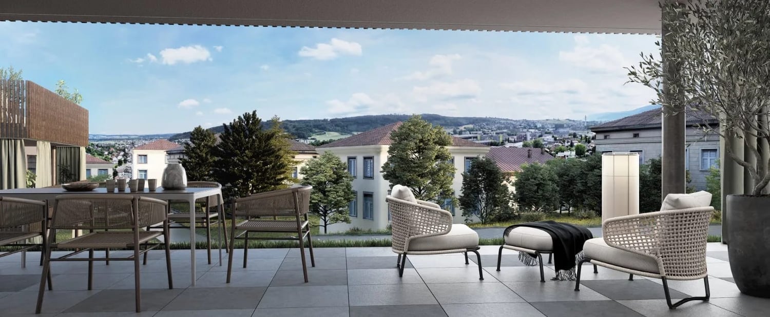 4.5 Zimmer Neubauwohnung im Erdgeschoss mit 44 m² Terrasse -  Bild 6