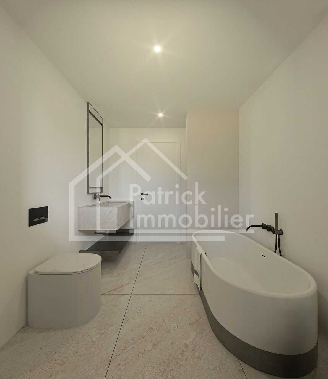 4.5 pièces neuf avec jardin et terrasse à Courtepin - salle de bain