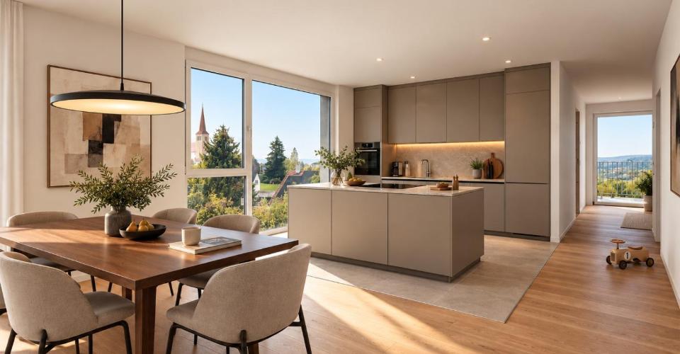 Magnifique appartement de 3.5 pces très lumineux avec jardin privatif - Appartement 3.5 pièces - image - 2