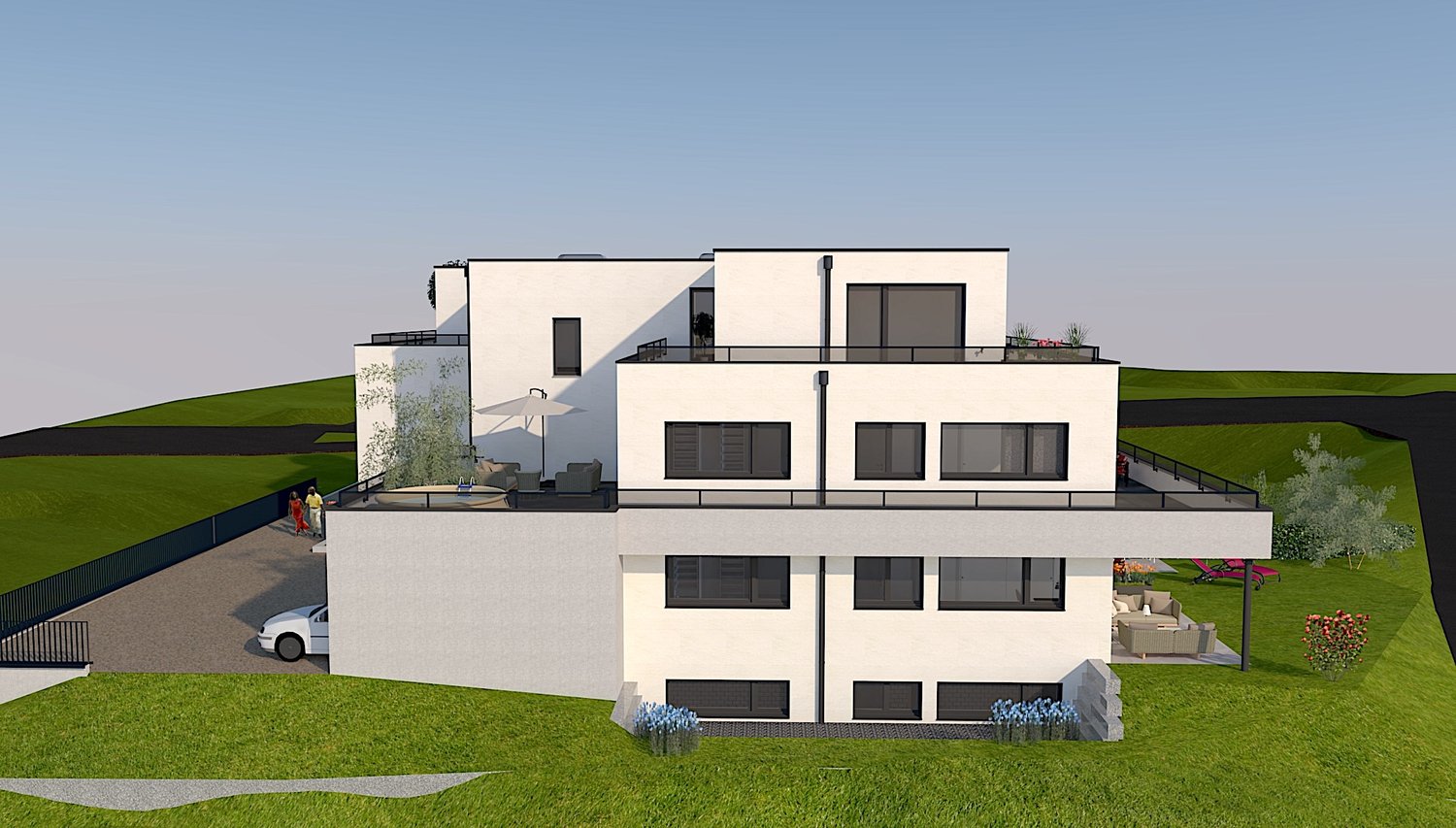 4.5 Zimmer 1.Obergeschoss mit 88 m2 Balkon - Bild 9