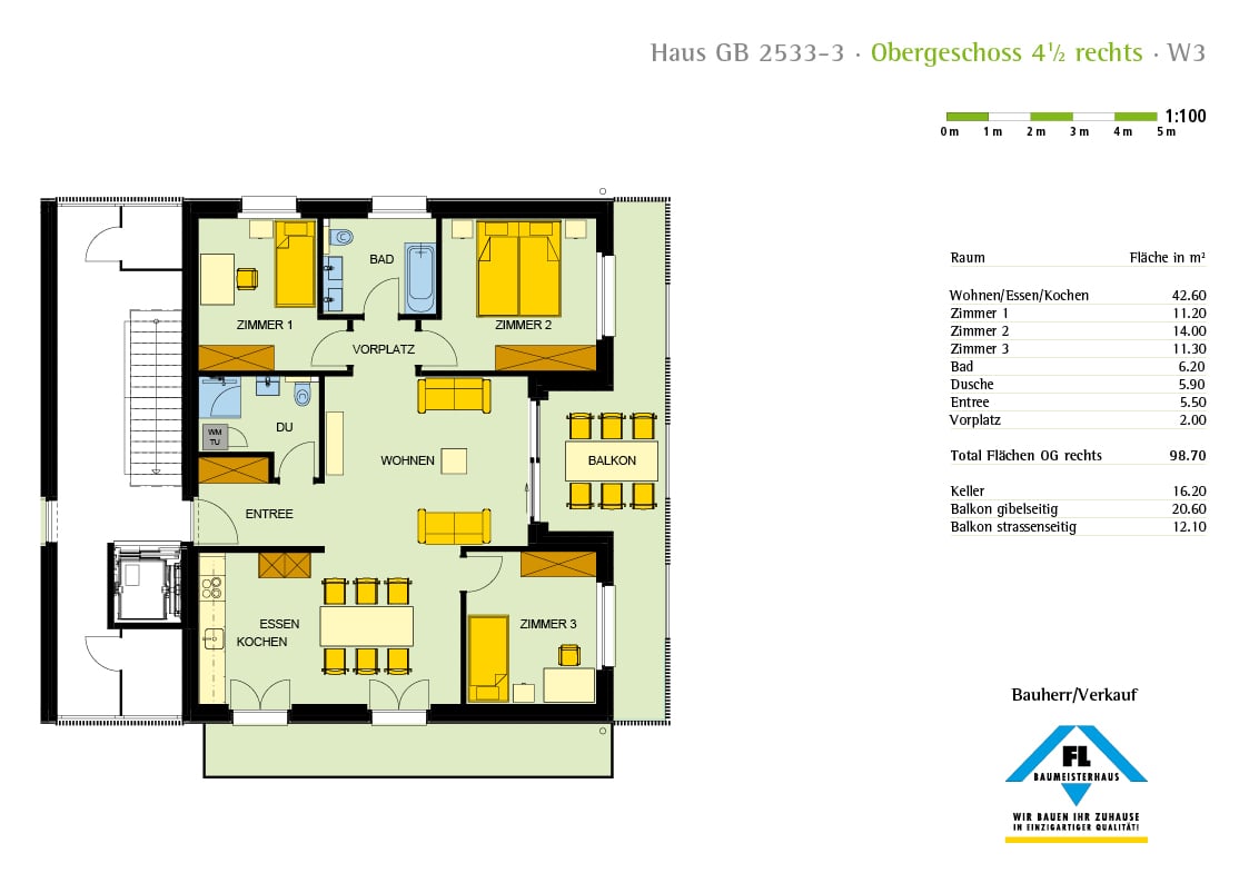 neue 4 1/2 Zimmer Obergeschosswohnung rechts - Bild 5
