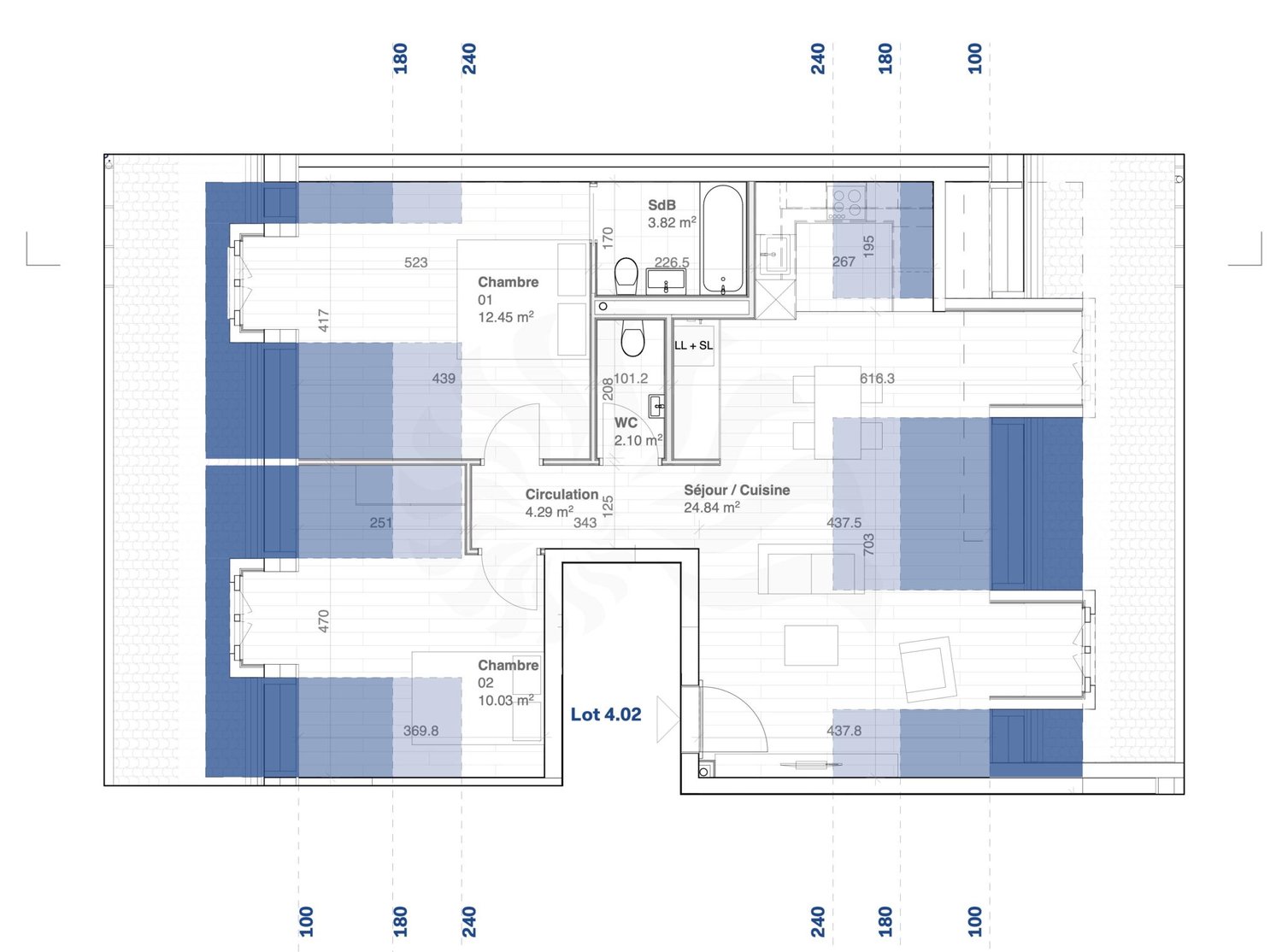 Appartement 4P au 2ème étage dans la promotion 11, route des Jurêts à Choulex - Bild 2
