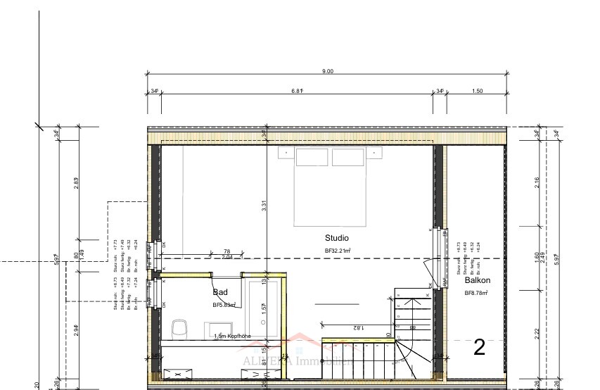 Doppeleinfamilienhäuser in 4254 Kleinlützel, Haus 2 - DG