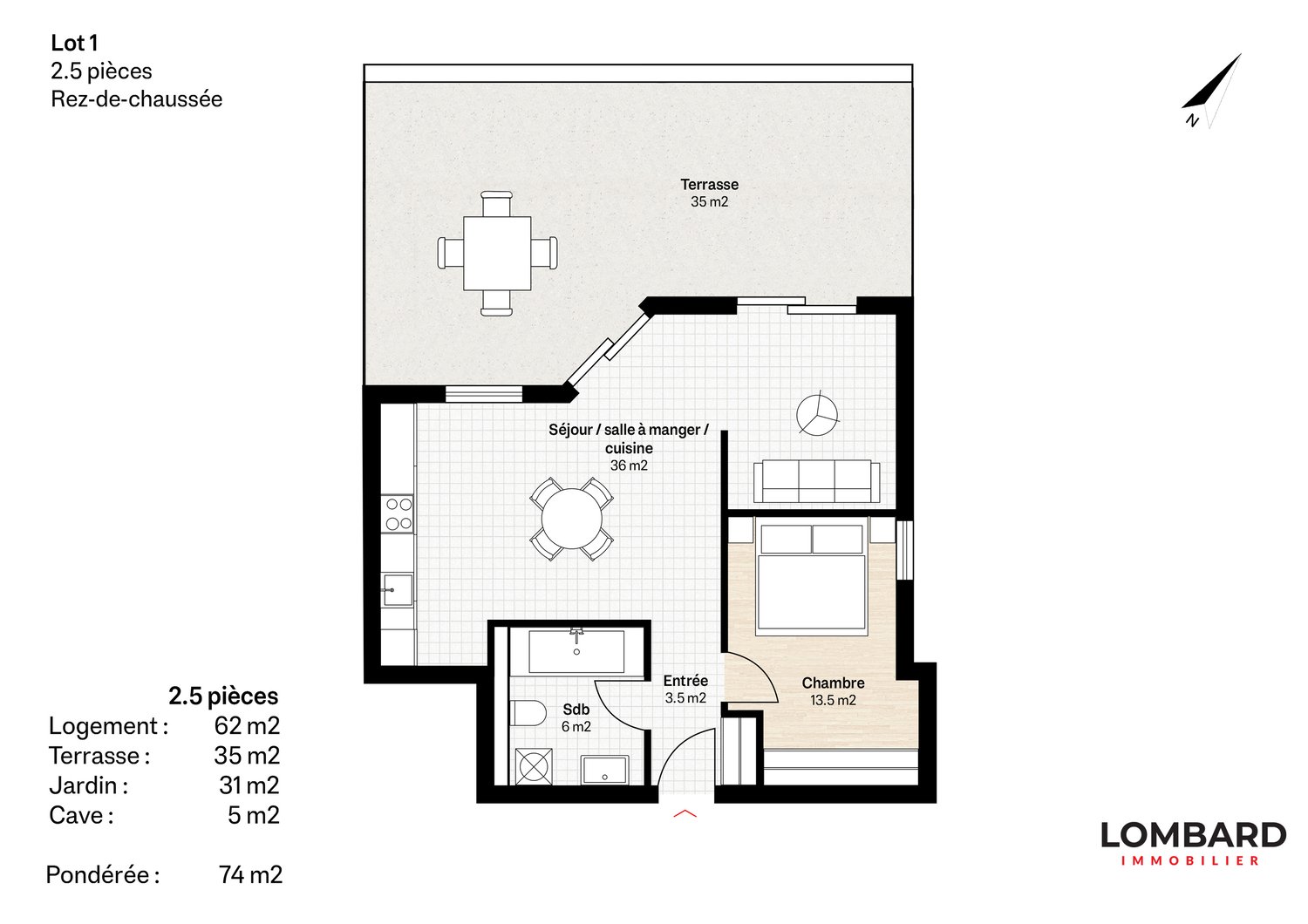 Appartement neuf de 2.5 pièces au rez-de-chaussée -  Bild 6