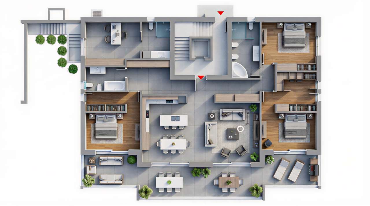 Vendesi appartamento Piano Terra, 7 locali con giardino privato - Bild 3