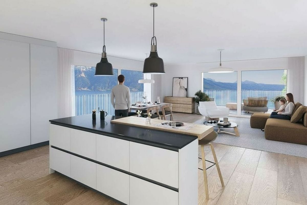 Prestigieux 5.5 pièces avec immense terrasse au rez - Vue panoramique sur le lac -  Bild 2