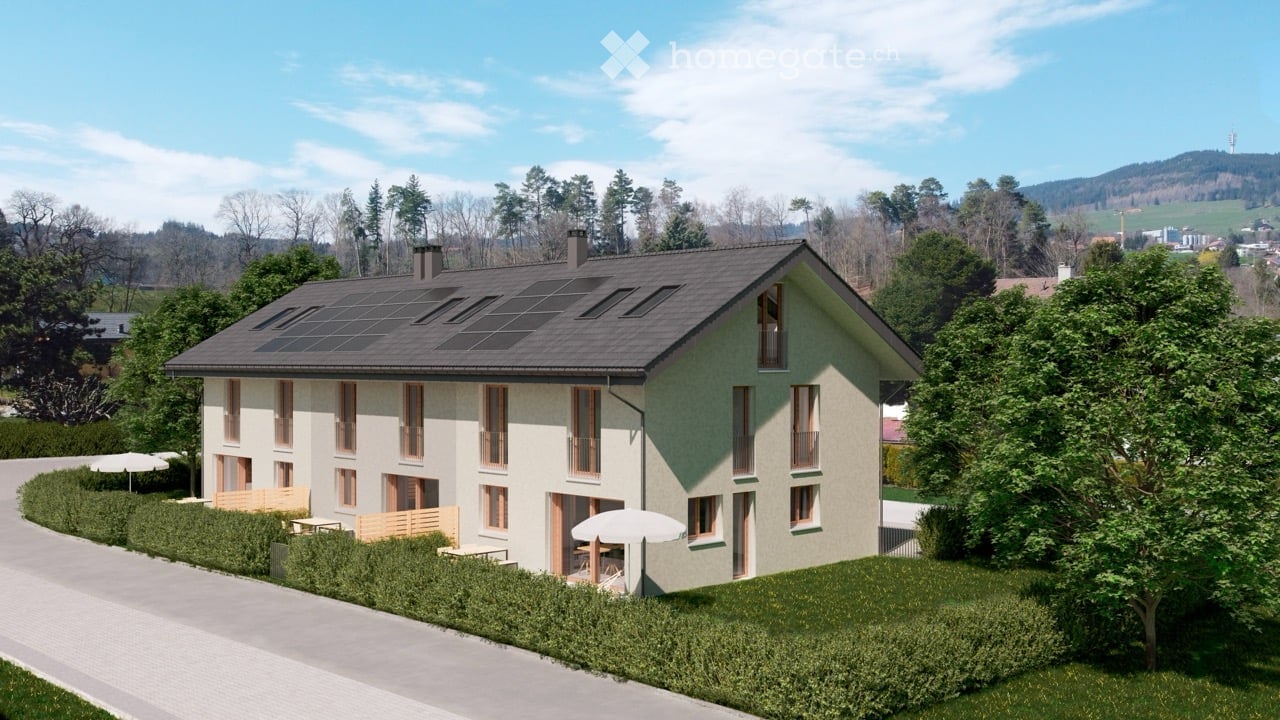 3 villas mitoyennes de 5.5 pièces à vendre à Marsens -  Bild 1