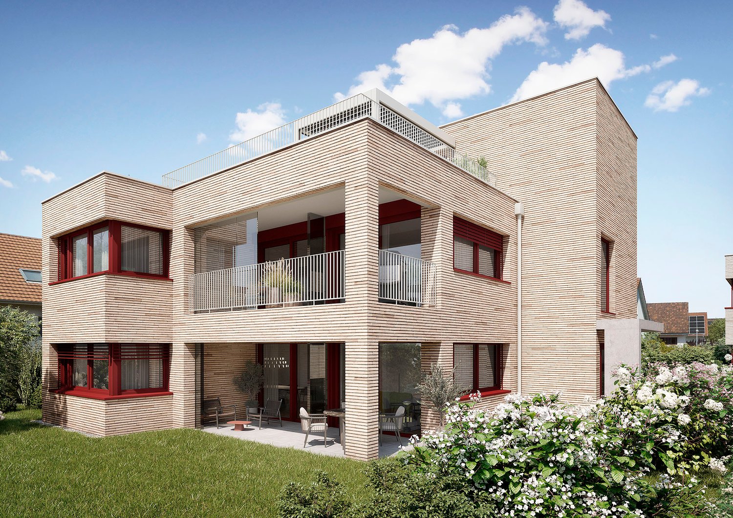 Exklusive  4,5 Zi.- Neubau-Wohnung mit 221 qm eigenem Garten in Therwil - Bild 1