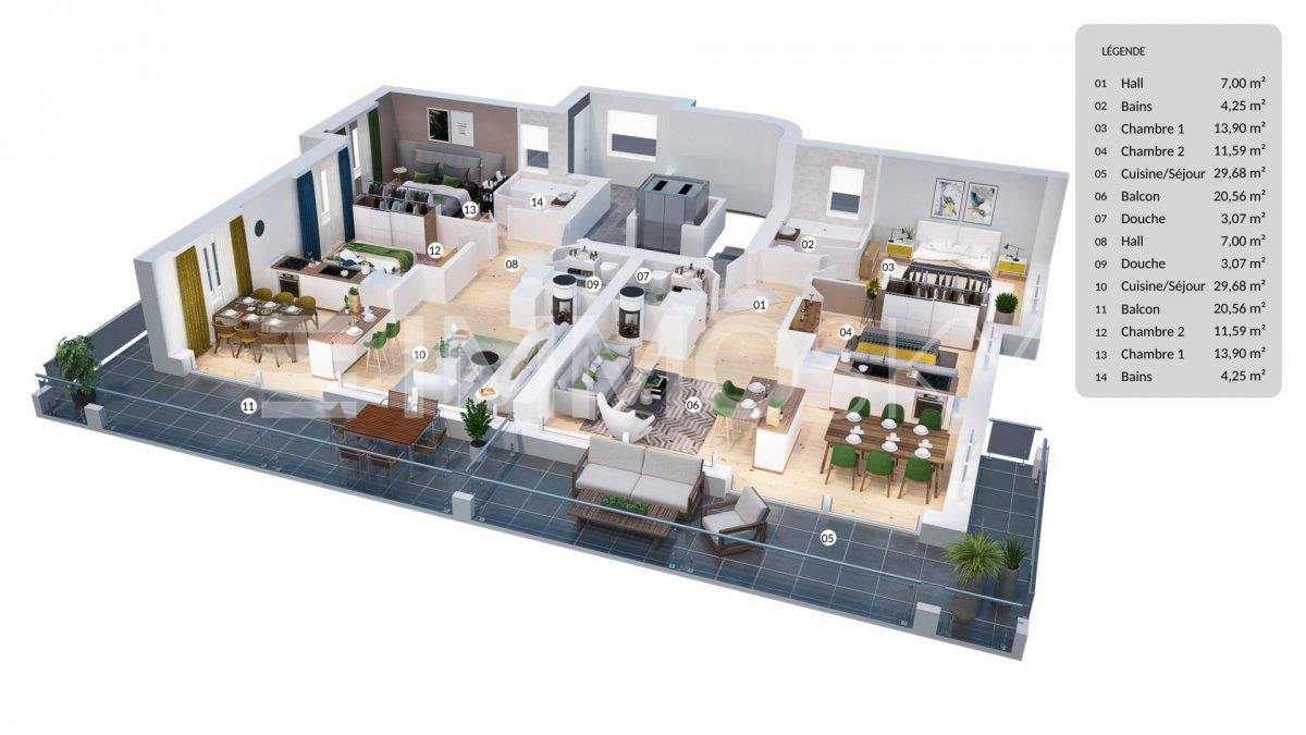 Unique en résidence secondaire avec pelouse ( Clos B R02 ) - Rez-de-chaussée