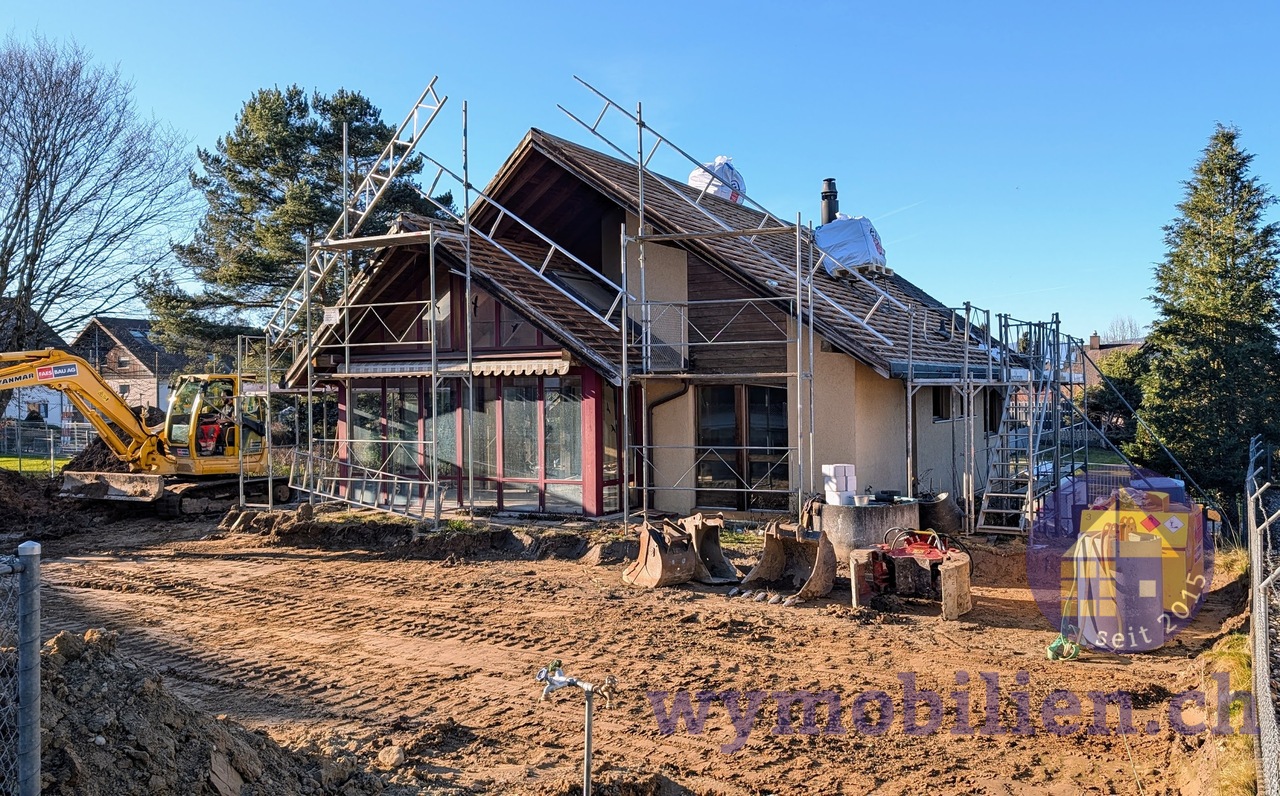 Baubeginn in Kirchberg: hochwertige 4 1/2 Eigentumswohnung - Baustart erfolgt, das EFH wird abgerissen