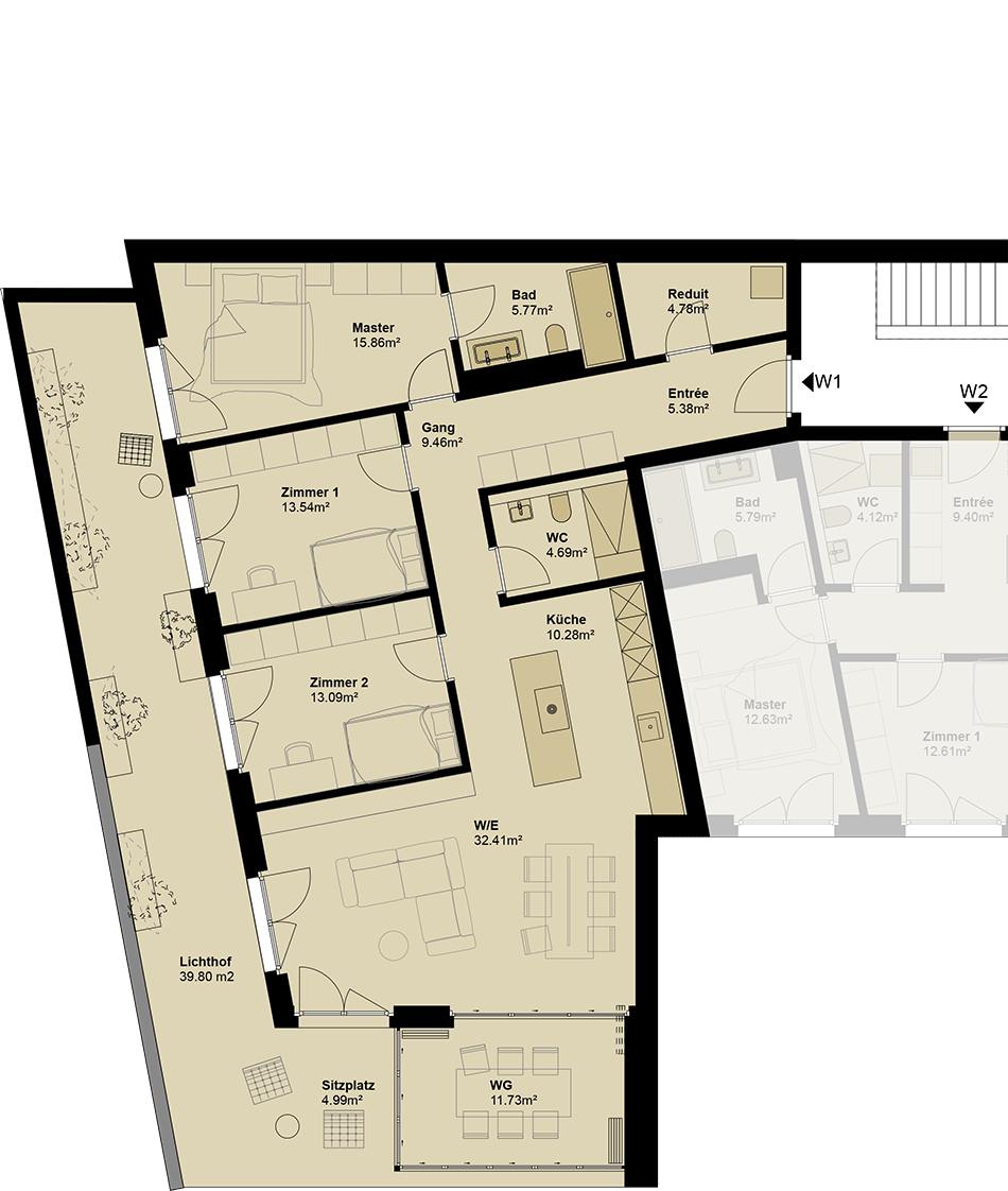 Exklusive Gartenwohnung mit hoher Energieeffizienz und unverbaubarer Aussicht. Neue Preise! - W1 -  Bild 7