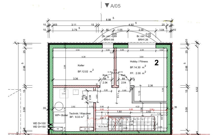Doppeleinfamilienhäuser in 4254 Kleinlützel, Haus 2 - UG